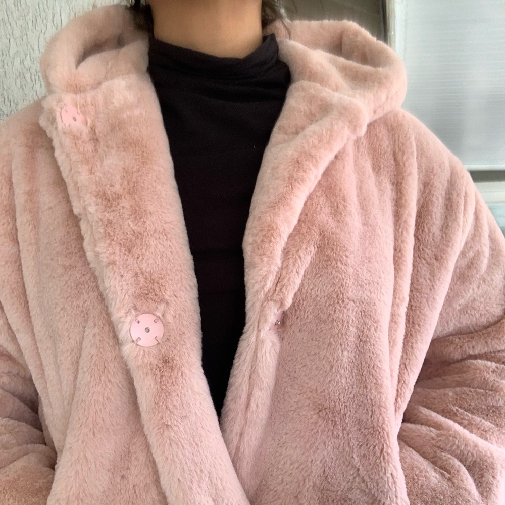 Pastel fur coat